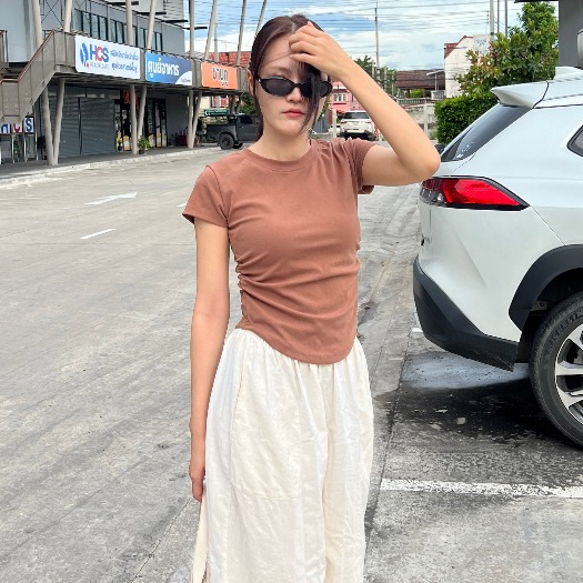 SL2 คอกลม สม๊อคเอว เก็บทรง คอตตอนยูนิ ผ้านุ่ม ยืดหยุ่น ใส่สบาย