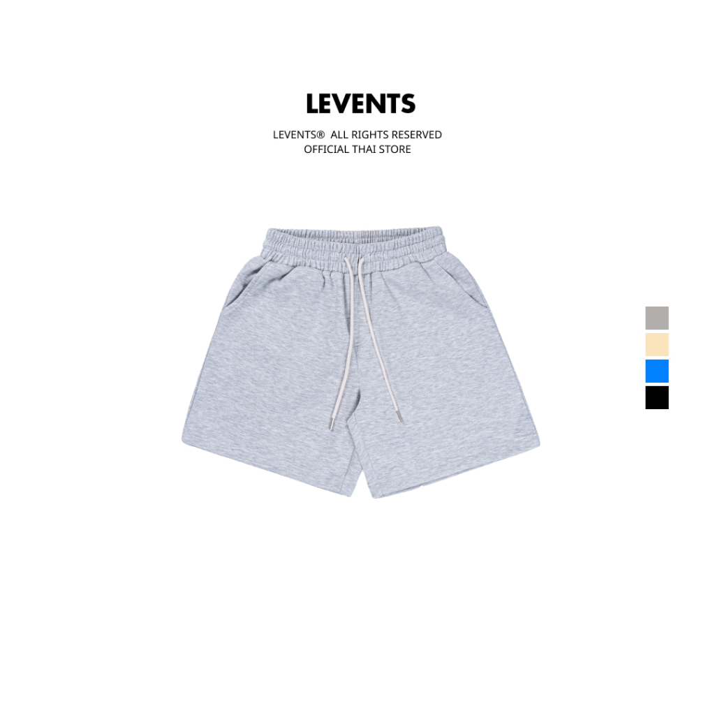 Levents® Classic ShortPants กางเกงขาสั้น มีเชือกผูกเอว ผ้าหนา โปร่งสบาย
