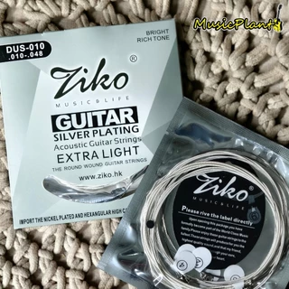 Ziko สายกีตาร์โปร่งเคลือบเงิน สายนุ่มเด้งติดมือ รุ่น DUS