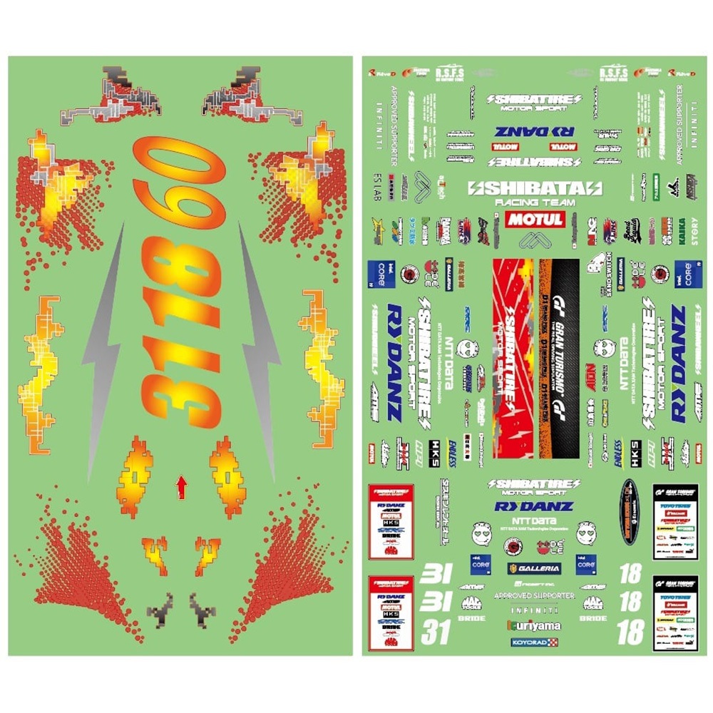 R31 House SHIBATA Drift Racing Team 2023 Version Sticker Set R31W439