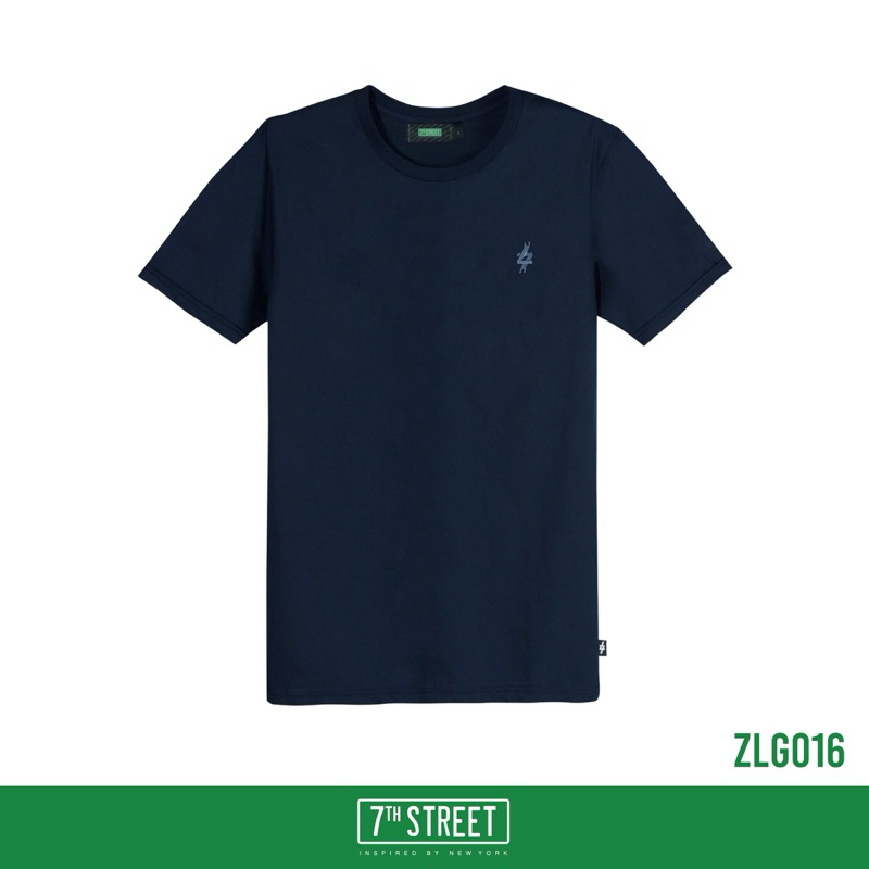 7th Street เสื้อยืด รุ่น ZLG016 (สีกรมท่า) โลโก้โลหะ