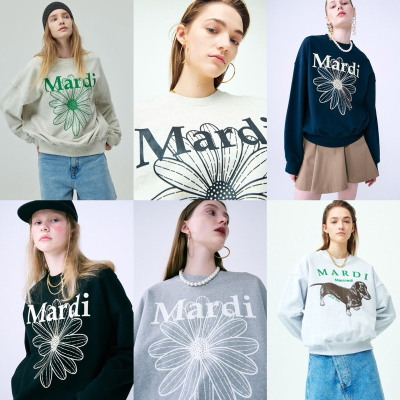 📣ลดเหลือ 1,690฿ ทักแชท Mardi Mercredi Sweatshirt ของแท้ 💯 พรีมาจากเกาหลีค่ะ มือสอง