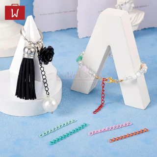 Oneworkstory โซ่พวงกุญแจ |50mm. 1pc ขั้นต่ำ10pcs | DIY ห่วงโซ่เชื่อม อุปกรณ์เสริมเครื่องประดับ อะไหล่พวงกุญแจ keychain