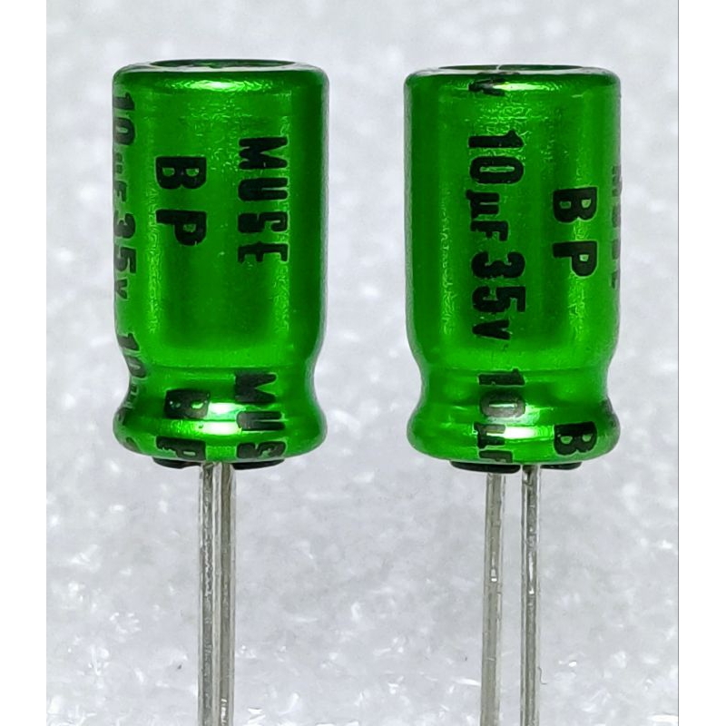 Nichicon MUSE ES BP 10uf 35v Bipolar Capacitor bipolar bp คาปาซิเตอร์ ตัวเก็บประจุ ไบโพลาร์ ไบโพล่า 