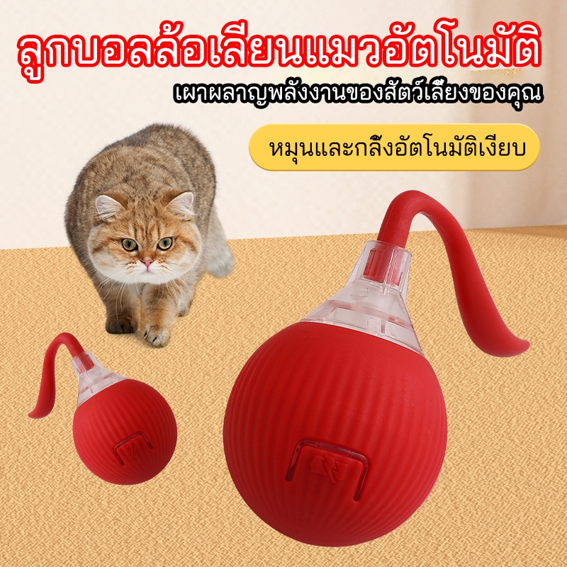 ของเล่นแมวลูกบอล อัติโนมัติ ของเล่น สัตว์เลี้ยง สุนัขโต้ตอบลูกบอลไฟฟ้าอัจฉริยะ สําหรับแมว ของเล่นลูกบอลไฟฟ้า