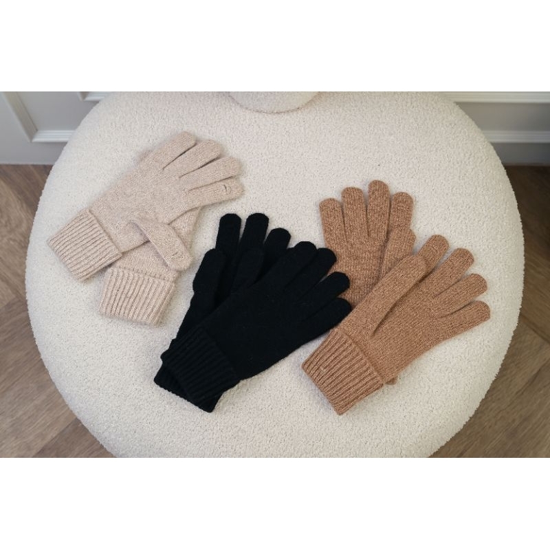 100%wool gloves - Snow begins ถุงมือกันหนาว 100%wool อุ่น ใช้มือถือได้