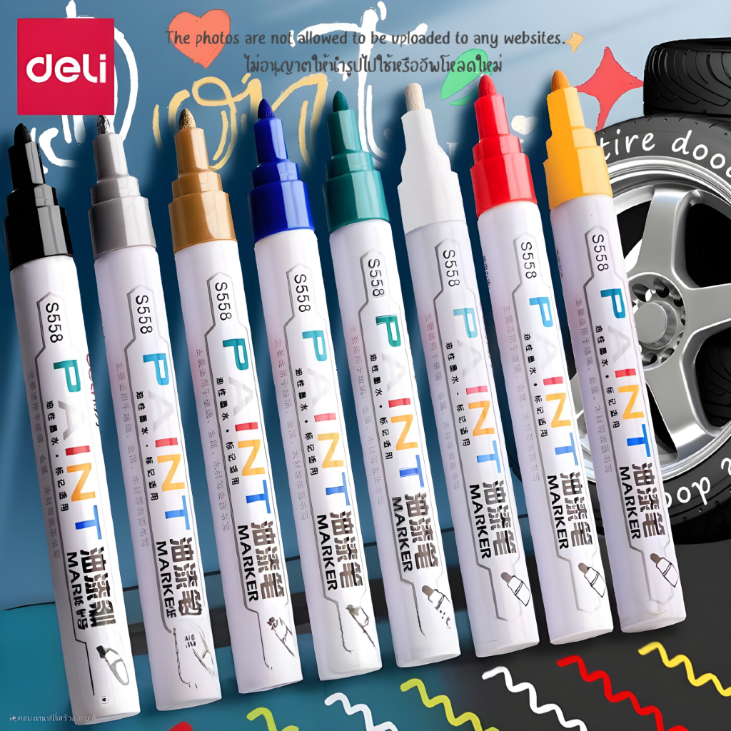 ปากกาเพ้นท์ Paint pen ปากกาเขียนบนล้อ ปากกาเขียนไม้ ปากกาเขียนกระเบื้อง ปากกาเขย่า