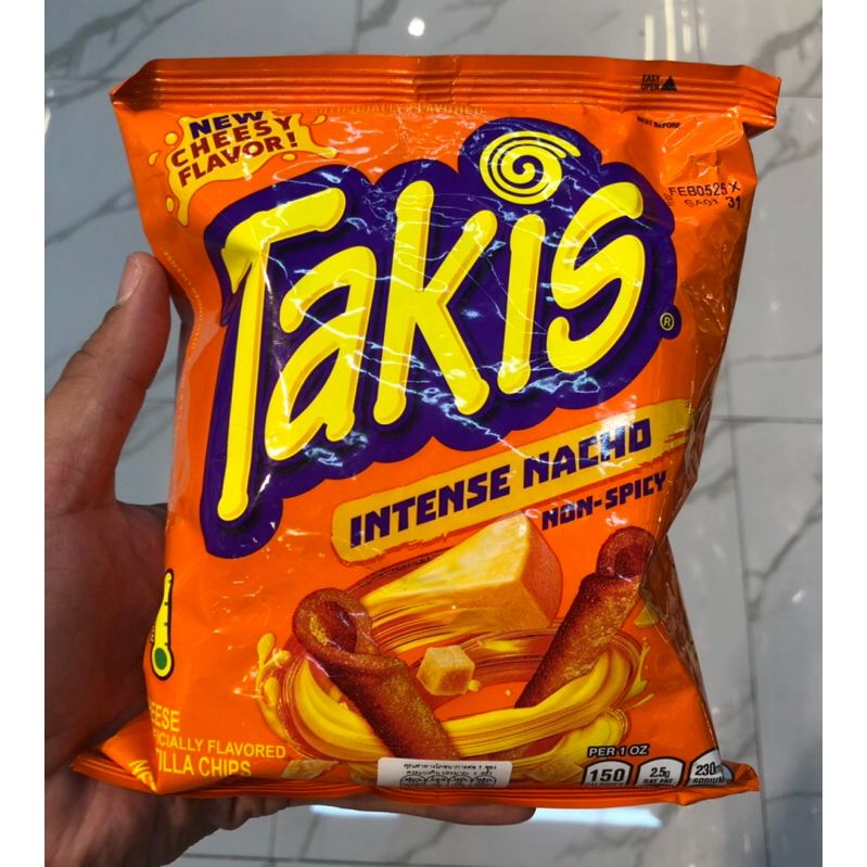 ขนมแท่งข้าวโพด  Takis Intense Nacho non-spicy 3.25oz ขนาด 92g 🇺🇸🇺🇸
