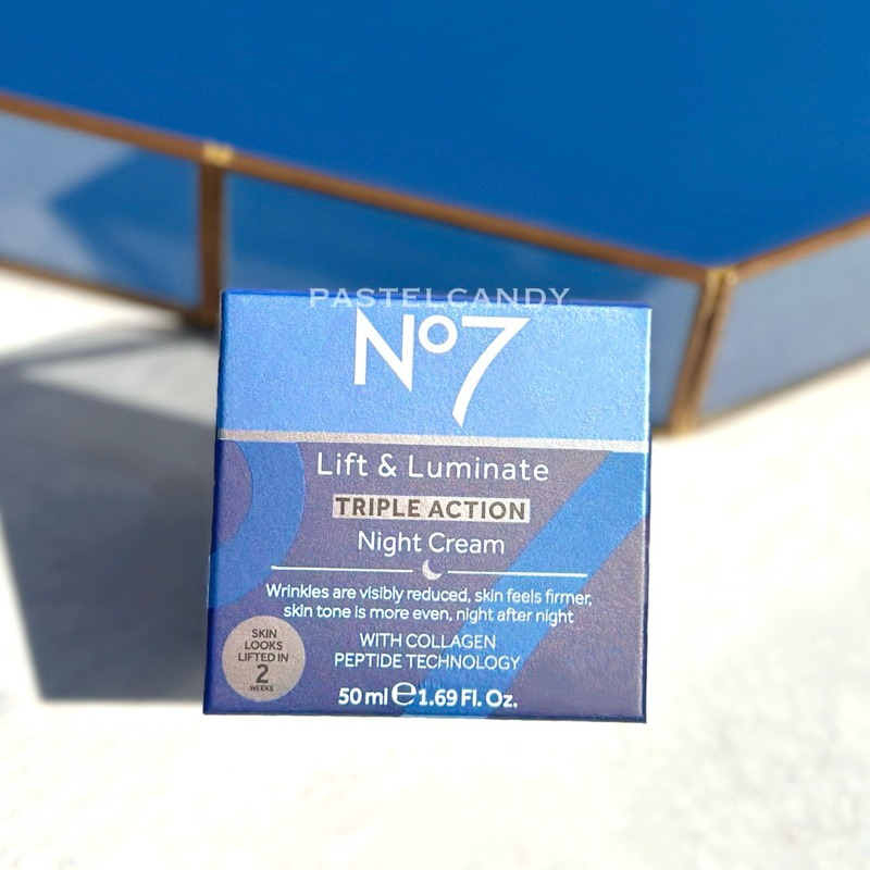 ลดในไลฟ์🔥แท้💯% No7 Lift & Luminate Triple Action Night Cream นัมเบอร์เซเว่น ลิฟท์ แอนด์ ลูมิเนททริปเ