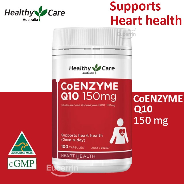 Healthy Care CoQ10 150mg 100 Capsules โคเอนไซม์คิวเท็น บำรุงสุขภาพหัวใจและหลอดเลือดหัวใจ