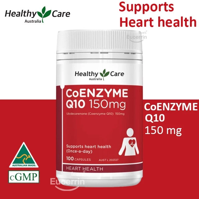 Healthy Care CoQ10 150mg 100 Capsules โคเอนไซม์คิวเท็น บำรุงสุขภาพหัวใจและหลอดเลือดหัวใจ
