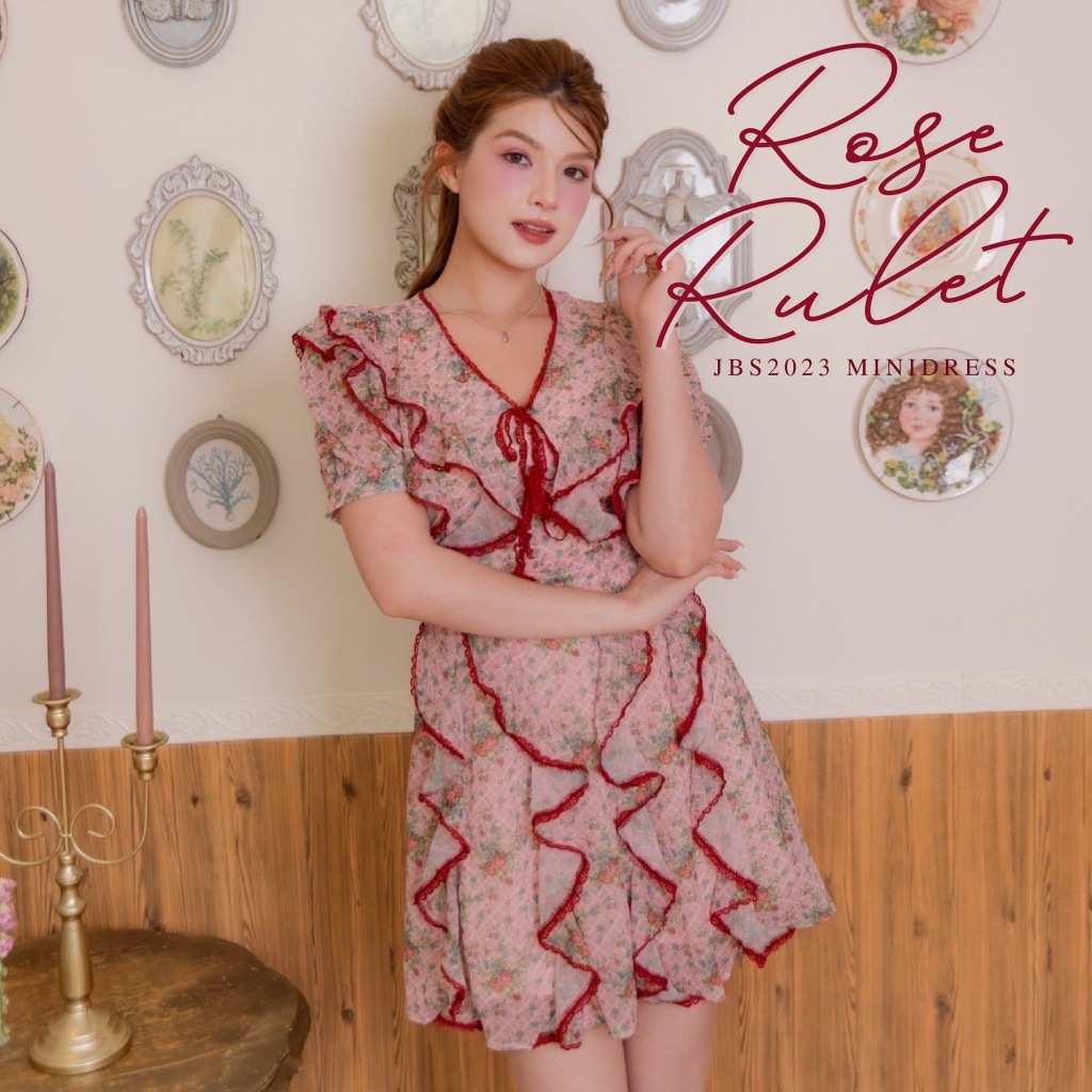 #JBS2023 Rose Rulet minidress