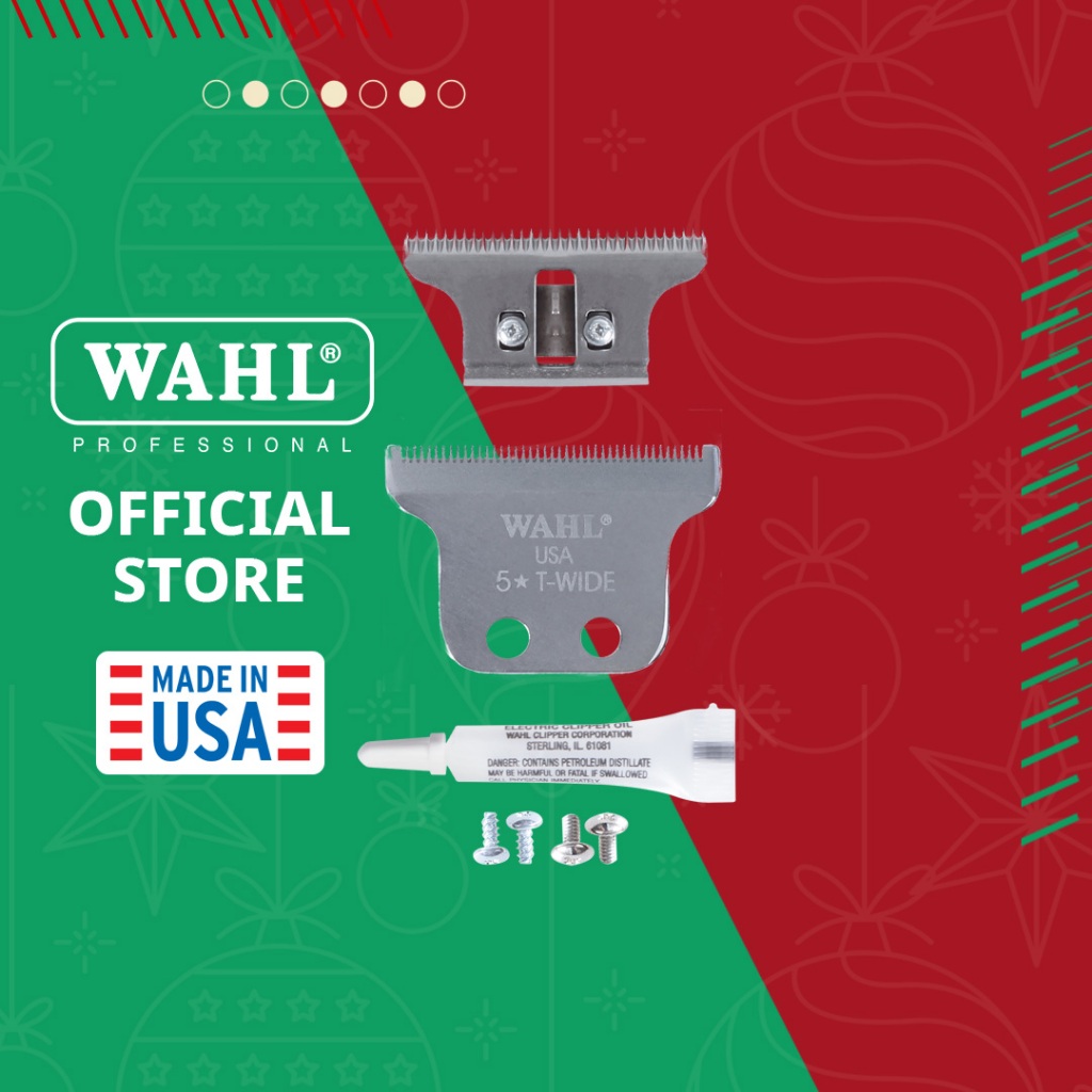 Wahl Detailer T-Wide Blade Set - อุปกรณ์เสริมของแท้, แบตเตอร์เลี่ยน, ปัตตาเลี่ยน