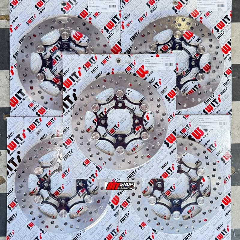 จานเบรคSwit เเท้ 💯% หมุดเลสตัน ขนาด 220 มิล ใส่เวฟ 110i 125i ปลาวาฬ-LED เเละ PCX 2014-2017