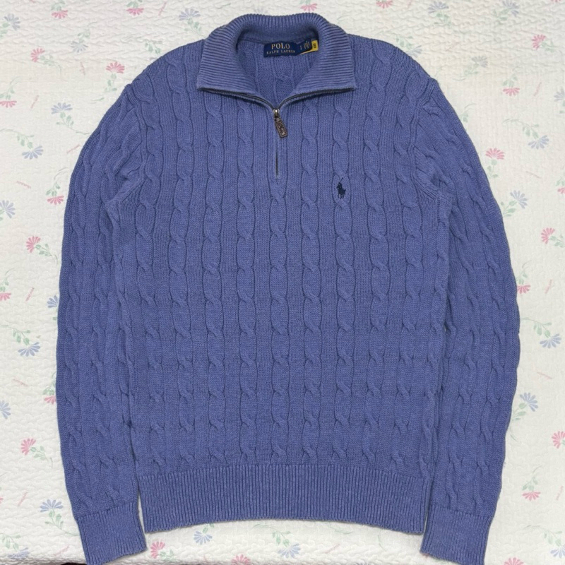 (QR Scan) Polo Ralph Lauren Cable Knit Half Zip