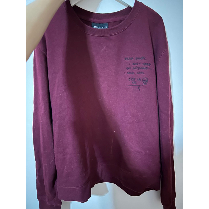 sweater สีแดง cotton on ใส่คริสมาส