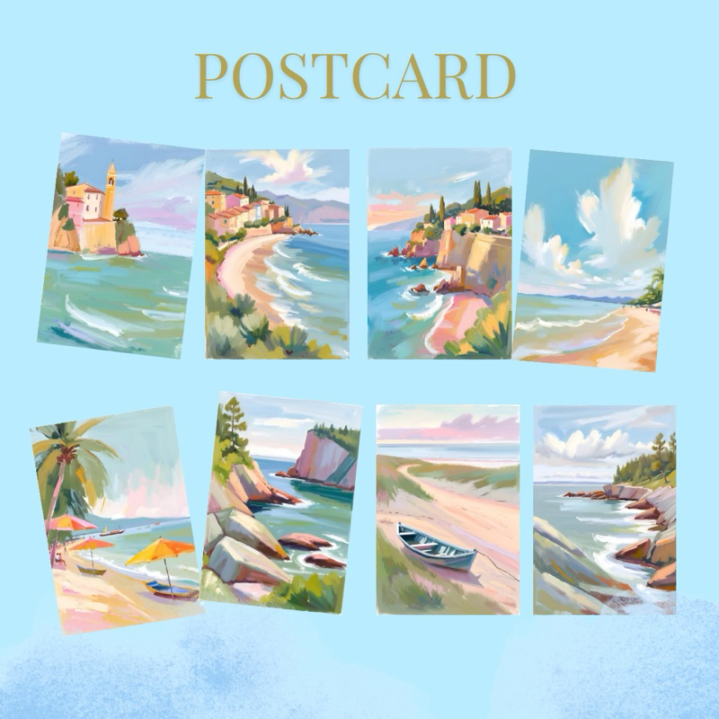 POSTCARD LA VIE À LA MER