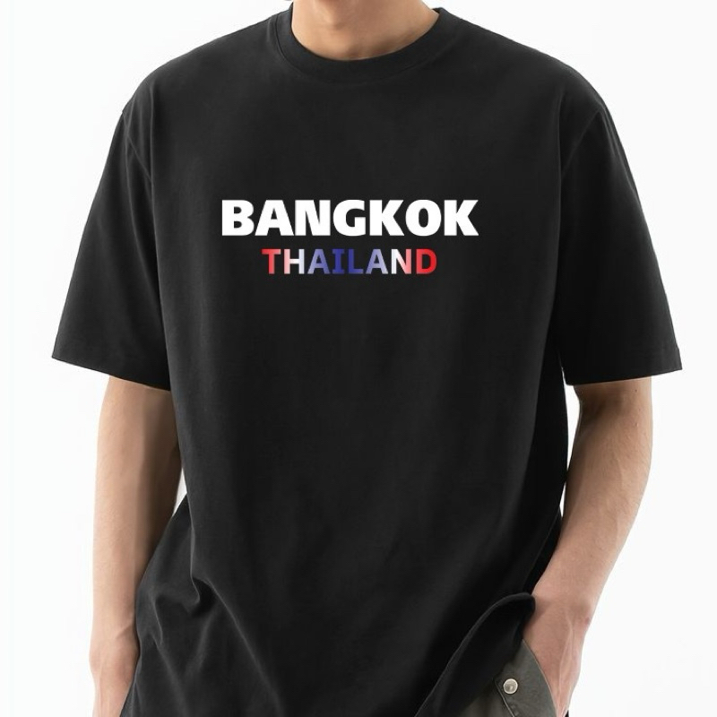 เสื้อยืดลาย BANGKOK สินค้าพร้อมส่ง✅✅