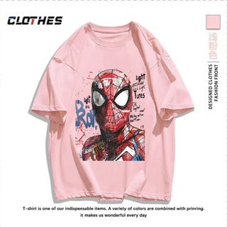 เสื้อยืด ผ้าคอตตอลแท้ CM64 "ลายแมงมุม สไปเดอ เท่ๆ " ใส่สบาย สีไม่ตกเนื้อผ้าดี ตัดเย็บดี