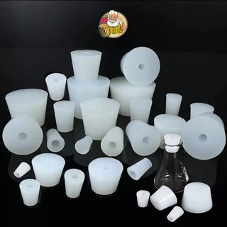[Food Grade] จุกยางซิลิโคน เจาะรู สำหรับแอร์ล็อค Airlock Stopper (Food Grade) No. 3-11