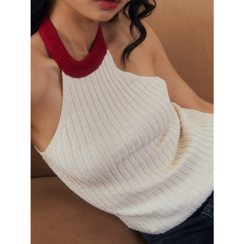 TRES Made เสื้อนิทแบบคล้องคอ Alter Neck Sleeveless Top