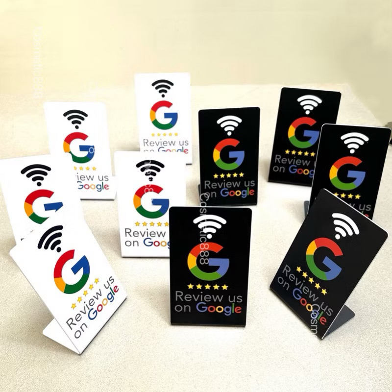 พร้อมส่ง ✅ การ์ดรีวิว NFC Google Business / Google Map ร้านอาหาร คลินิก หรืออื่นๆ Tap Scan รีวิวได้เ