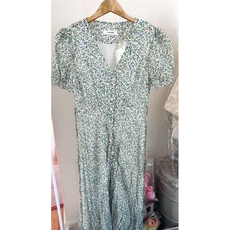 [2690] เดสสยาวกระดุมหน้าลายดอกไม้ - รูปที่ 7