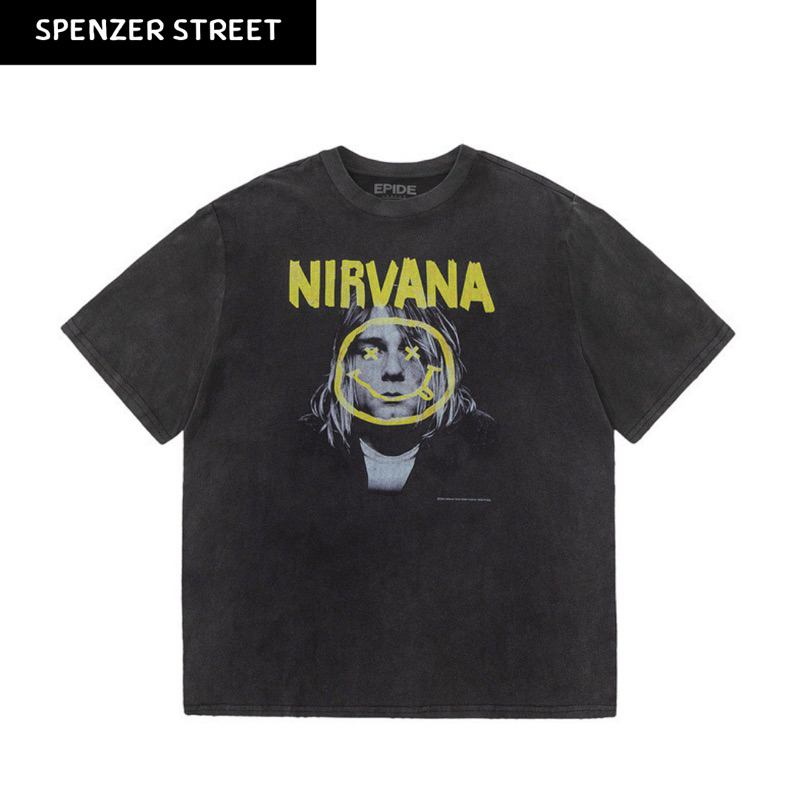 [พร้อมส่ง] Spenzer.street | Nirvana Smile🖤โอเวอร์ไซส์ เสื้อผ้าสตรีท เนื้อผ้าดี ทันกระแส unisex 2024 