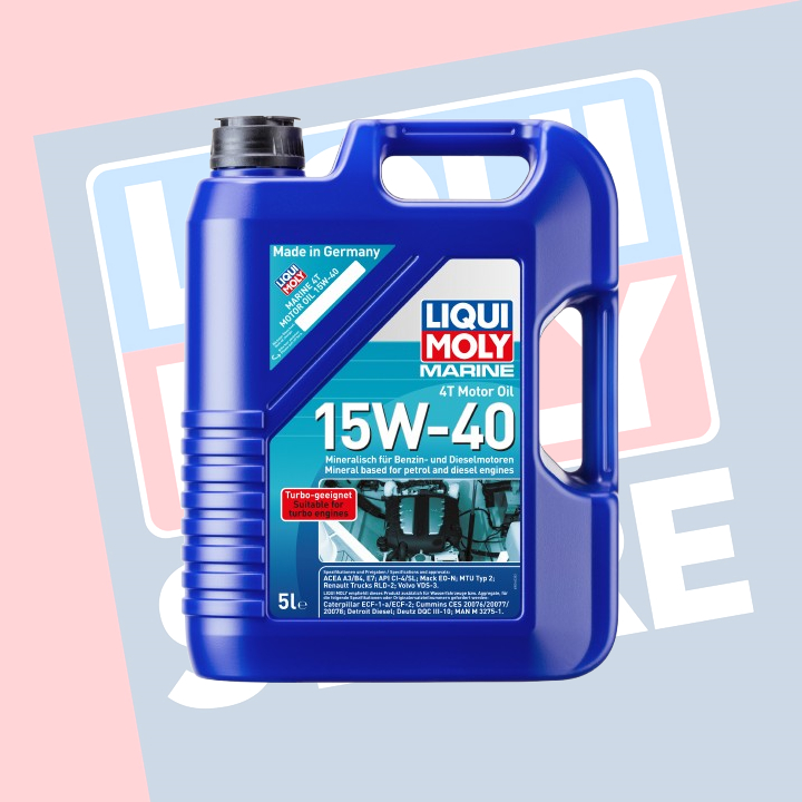น้ำมันเครื่องเรือ 4 จังหวะLIQUI MOLY MARINE 4T MOTOR OIL 15W-40 สำหรับเรือดีเซลและเบนซิน