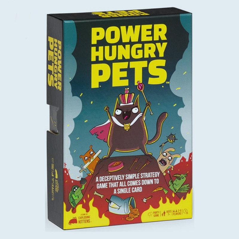 Power Hungry Pets by Exploding Kittens - 2-6 Players - Ages 7+ - 15 Minutes to Play