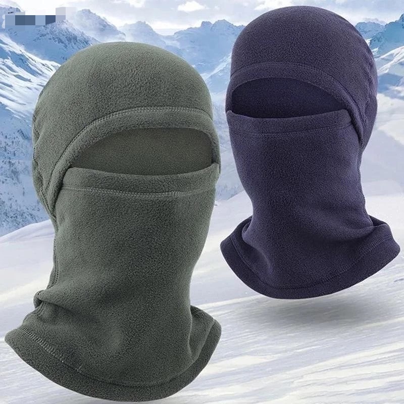 ฤดูหนาวขนแกะ Balaclava หน้ากากเต็มหน้าความร้อนสกีสโนว์บอร์ดผ้าพันคอหมวกกันน็อคหมวกกีฬาขี่จักรยานเดินป่าวิ่งคออุ่นผู้ชาย