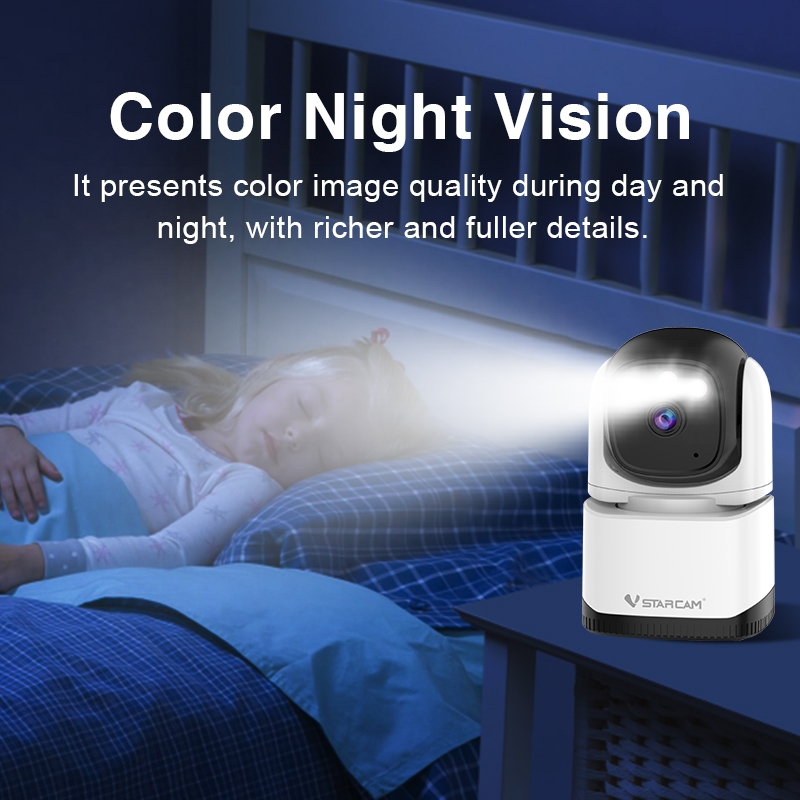 Vstarcam CS995 CS995Q กล้องวงปิด Indoor WiFi มีไมค์ลำโพงพูดผ่านกล้องได้ มองเห็นทั้งกลางวันกลางคืน