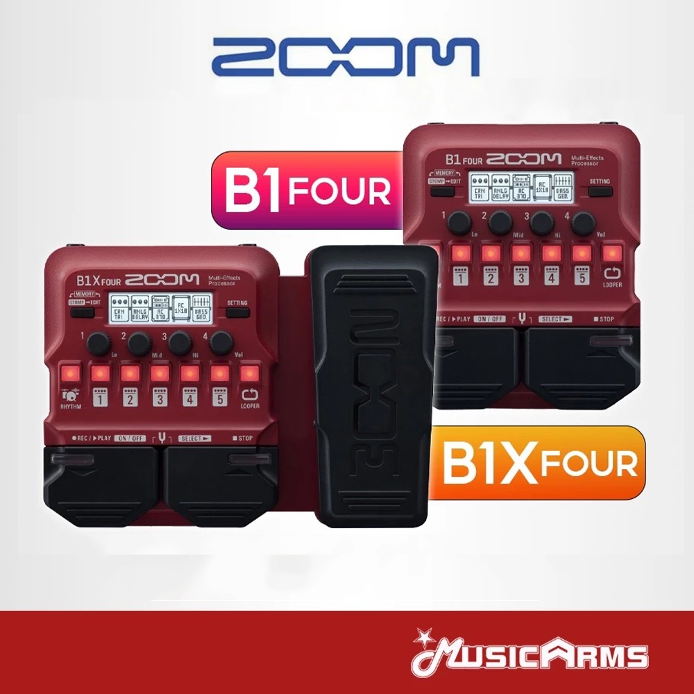 ZOOM B1 / B1X Four Bass Multi-Effect Processor มัลติเอฟเฟคเบส Music Arms