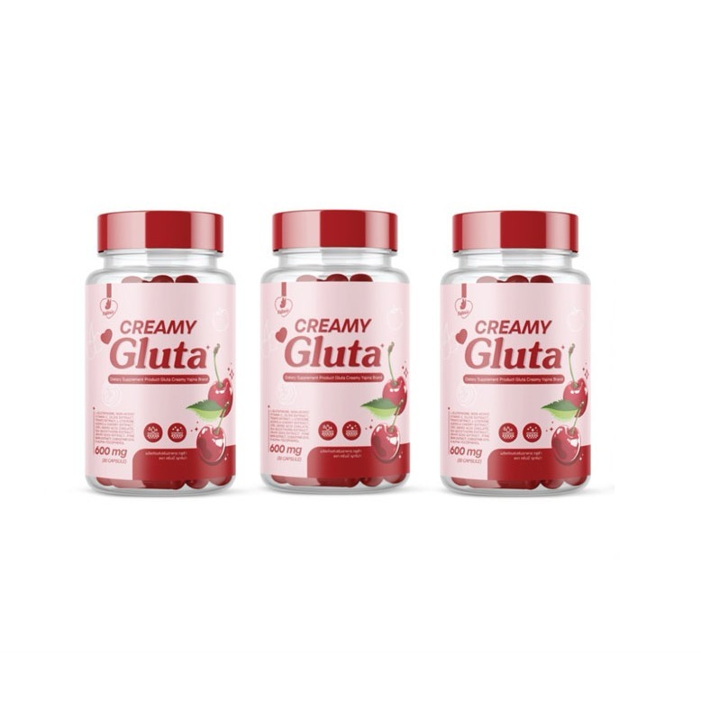 1 แถม 2 ครีมมี่ กลูต้า ผิวขาวกระจ่างใส เปล่งปลั่ง มีออร่า ลดเลือนริ้วรอย CREAMY GLUTA