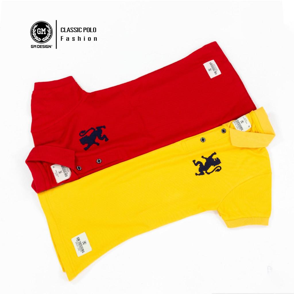 [พร้อมส่งจากไทย] namsap GM Designs ปักสิงห์ เสื้อโปโล คอปก ผู้หญิง แขนสั้น ทรงเข้ารูป ปกเรียบ สีพื้น ผ้าจูติ1154/1