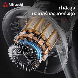Mitsushi [แบตอึด3/5cell] เครื่องขัดสีรถ แบบไร้สาย มาพร้อมแบตลิเธียมชาร์จได้1/ 2ก้อน และชุดแผ่นขัดสำหรับลงแว็กซ์ครบเซ็ต