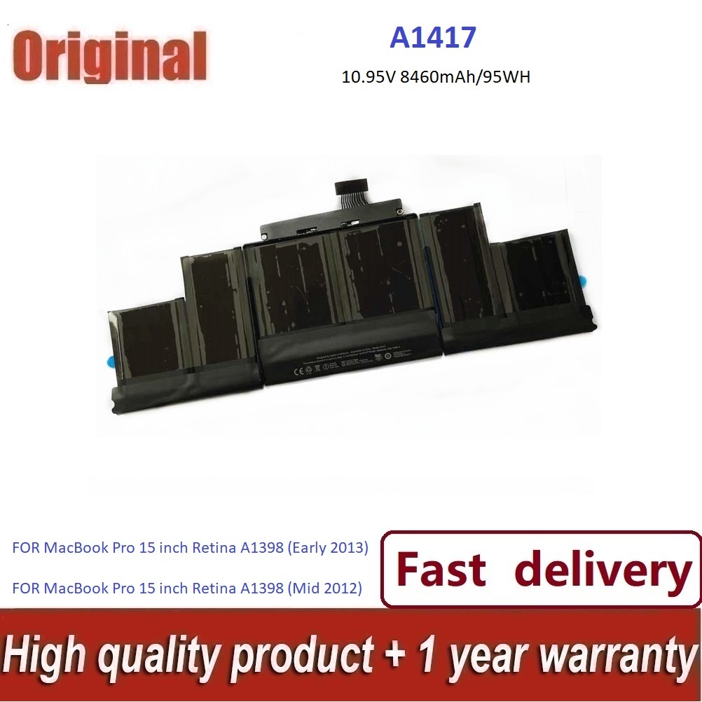 ✨A1417 Laptop Battery for Apple A1398 (2012 Early-2013 Version) for MacBook Retina Pro 15" fits ME66