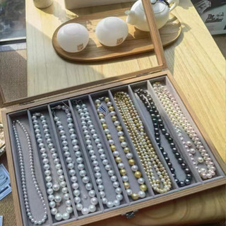 กล่องเก็บสร้อยคอมุกพร้อมฝาปิด สร้อยข้อมือยาวกันฝุ่น เครื่องป…