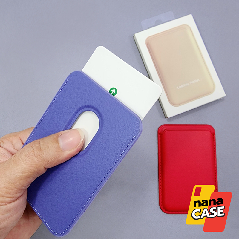 ส่งจากไทย กระเป๋าหนังใส่บัตรแม่เหล็กติดโทรศัพท์ ซองหนังใส่การ์ด PU ใส่บัตร การ์ด