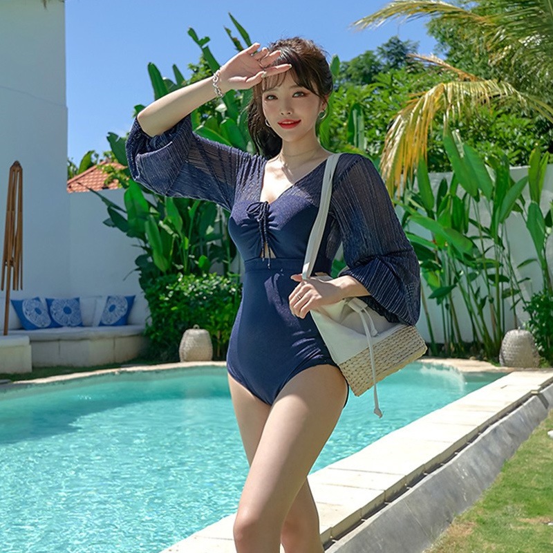 Summer beach ชุดว่ายน้ำ ทูพีช เกาะอก ชุดบิกินี่ สไตล์เซ็กซี่ สายฝอ ส่งไวจากไทย#0397