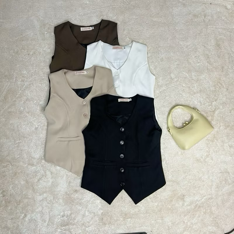 พร้อมส่ง🫶🏻 เสื้อกั๊ก มีซับใน กระเป๋าใช้งานได้จริง👏🏻👏🏻