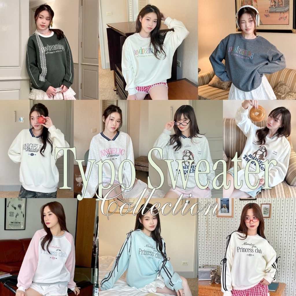 Choosedress Typo Sweater Collection เสื้อกันหนาว สเวตเตอร์ A7120,A7121,A7139,A7148,A7132,A7138
