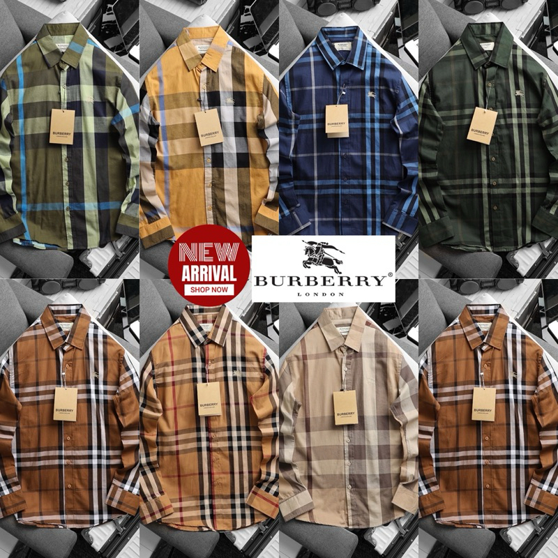 เสื้อเชิ้ตแขนยาว Burberry เสื้อเชิ้ตผู้ชาย | เสื้อแขนยาวคอปก