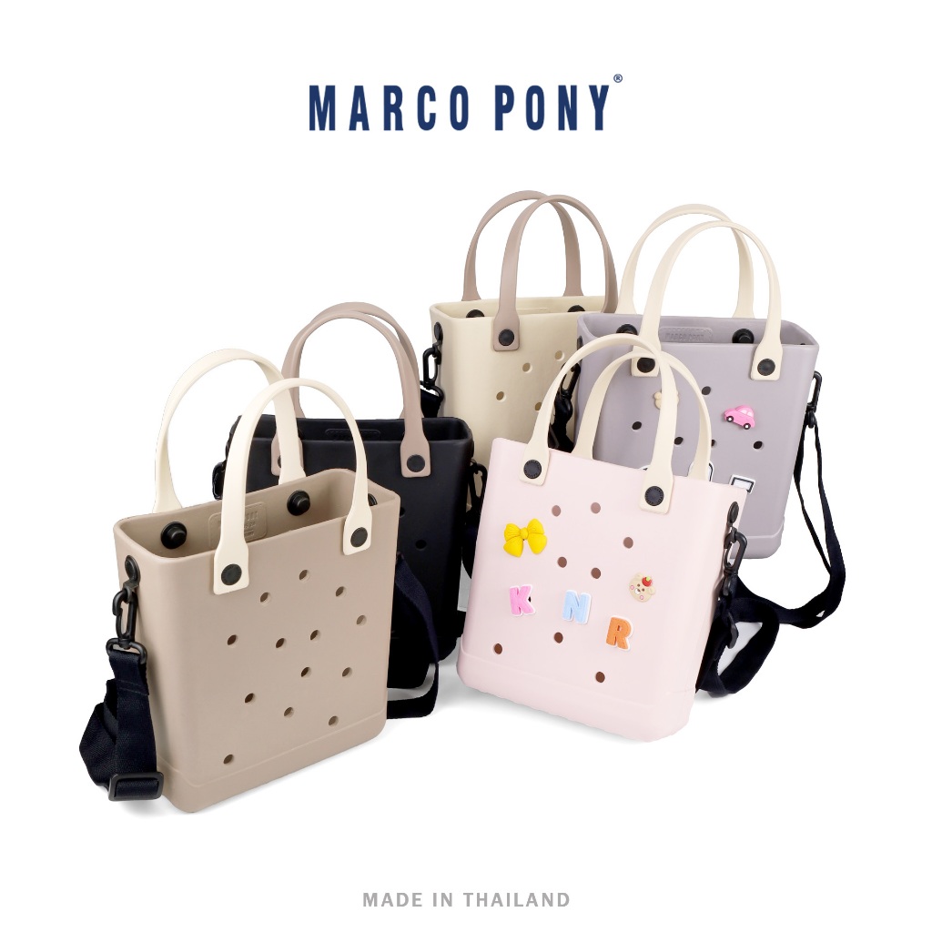 Marco Pony กระเป๋าสะพายข้างผู้หญิง กระเป๋าถือ พกพาสะดวก เบาและทนทาน ดีไซน์เรียบง่าย แฟชั่น แบบกันน้ำ สไตล์ครีม BP1005