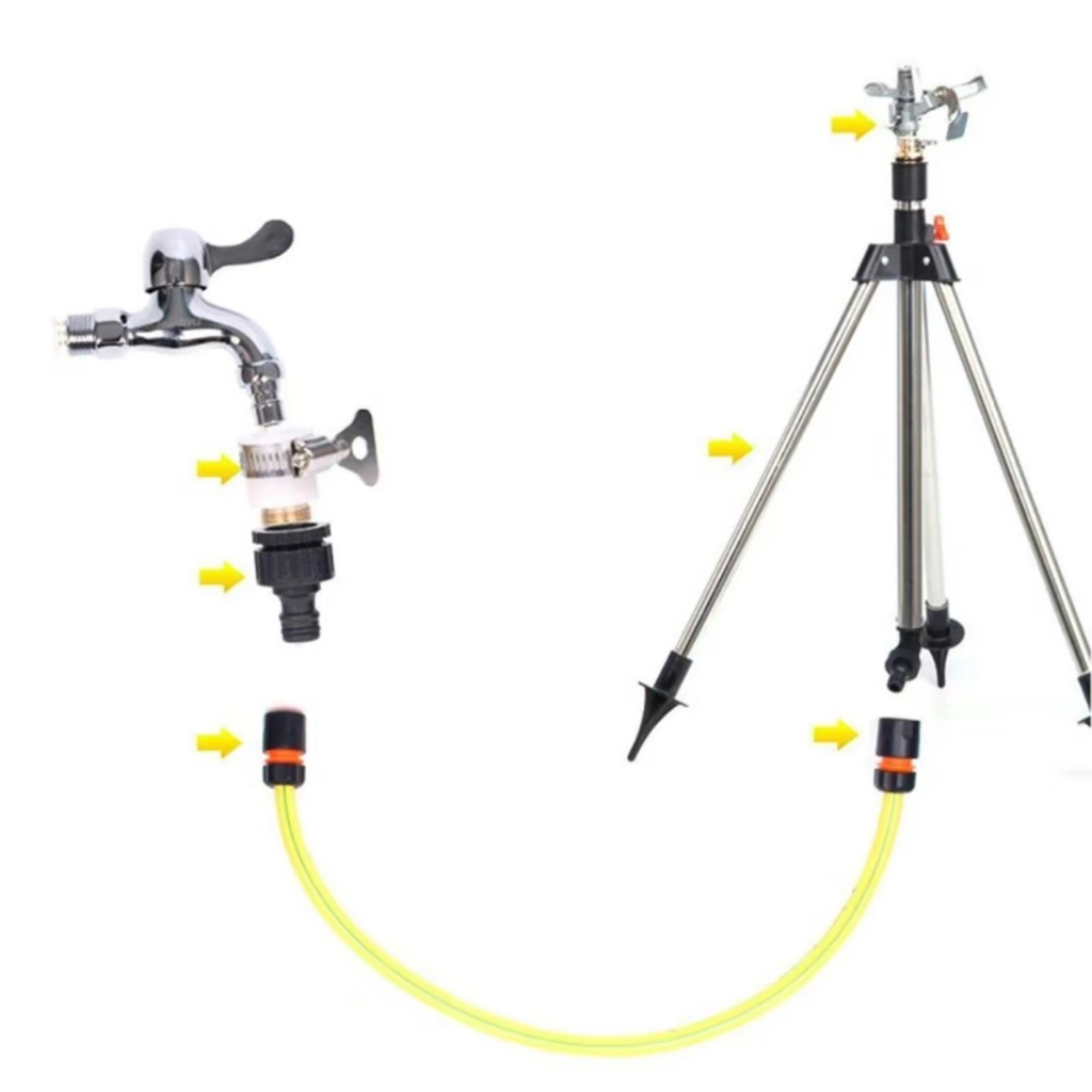 สปริงเกลอร์+ ขาตั้ง สามารถใช้สำหรับสนามหญ้าสถานรับเลี้ยงเด็กและการชล สปริงเกลอร์ขาตั้ง สปริงเกลอร์หมุนอัตโนมัติ - รูปที่ 7