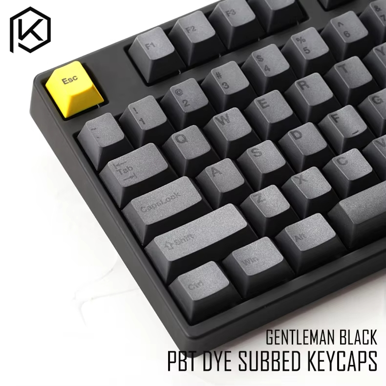 [Keycaps] Gentleman Black Dyesub PBT