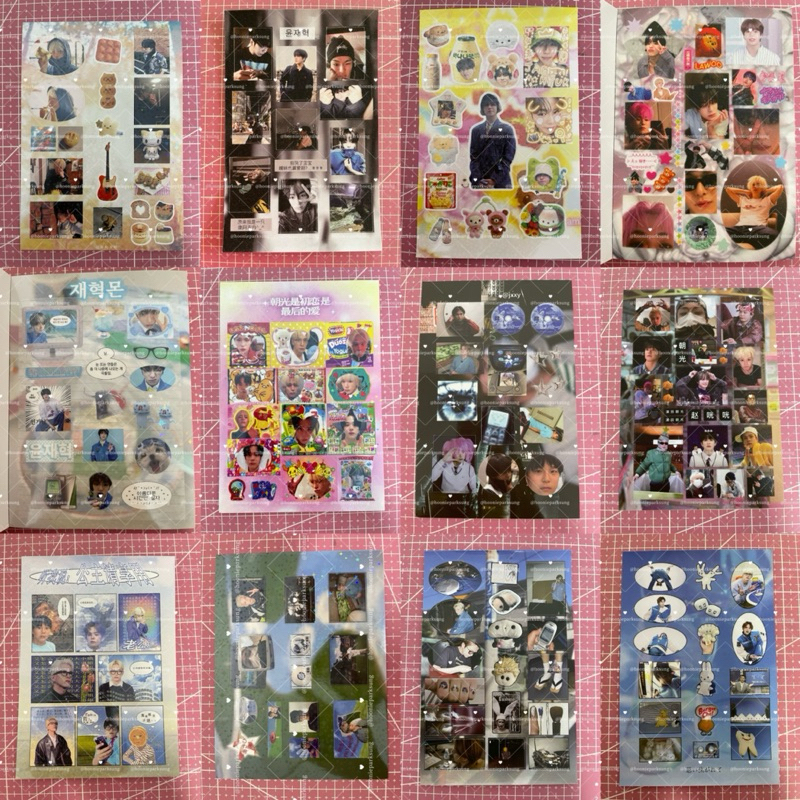 3 sticker treasure สติ๊กเกอร์ เทรเชอร์ A6 hyunsuk jihoon yoshi junkyu jaehyuk asahi doyoung haruto jeongwoo junghwan