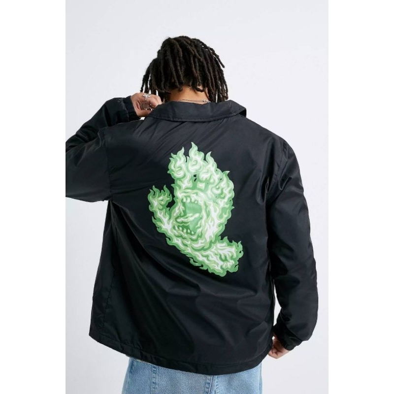 Santa Cruz Flame Hand Coach jacket Black​