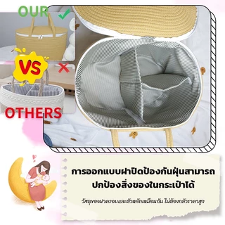 กระเป๋าเตรียมคลอด กระเป๋าคุณแม่ลูกอ่อน กระเป๋าเก็บผ้าอ้อมเด็ก กระเป๋าคุณแม่ แบบพกพา ตัวแบ่งที่ถอดออกได้ ด้วยปก
