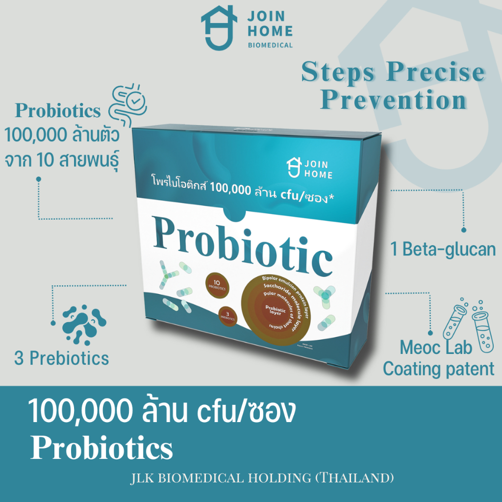 Join Home Probiotic จอยโฮม โพรไบโอติกส์ ผลิตภัณฑ์เสริมอาหาร (แพ็คคู่)